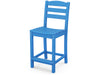 POLYWOOD La Casa Cafe Counter Side Chair in Pacific Blue image