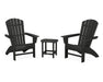 POLYWOOD Nautical 3-Piece Curveback Adirondack Set in Black image