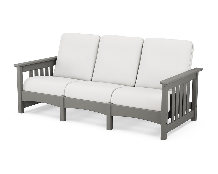 POLYWOOD Mission Sofa in Slate Grey / Natural Linen image