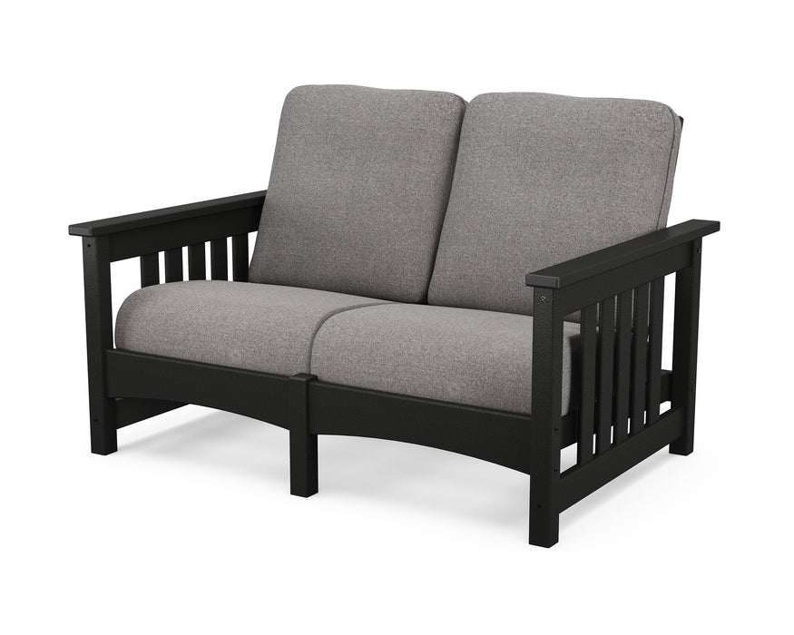 POLYWOOD Mission Loveseat in Black / Grey Mist image