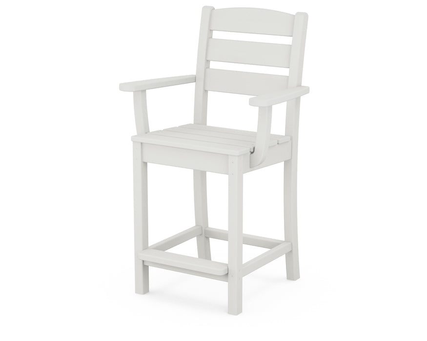 POLYWOOD Lakeside Counter Arm Chair in Vintage White image