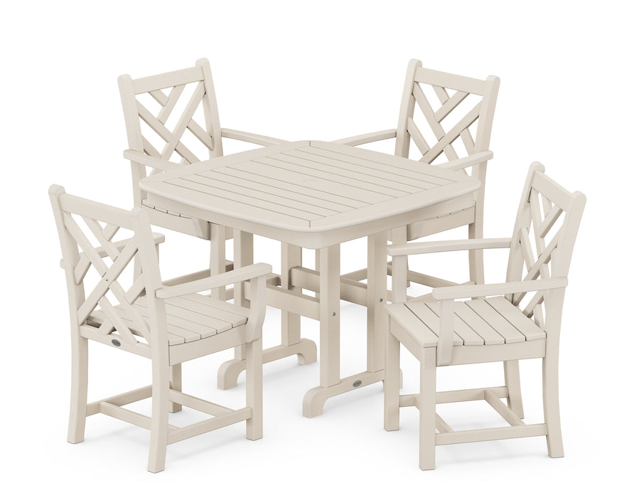 POLYWOOD Chippendale 5-Piece Dining Set in Sand