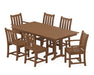 POLYWOOD Traditional Garden 7-Piece Farmhouse Dining Set in Teak image