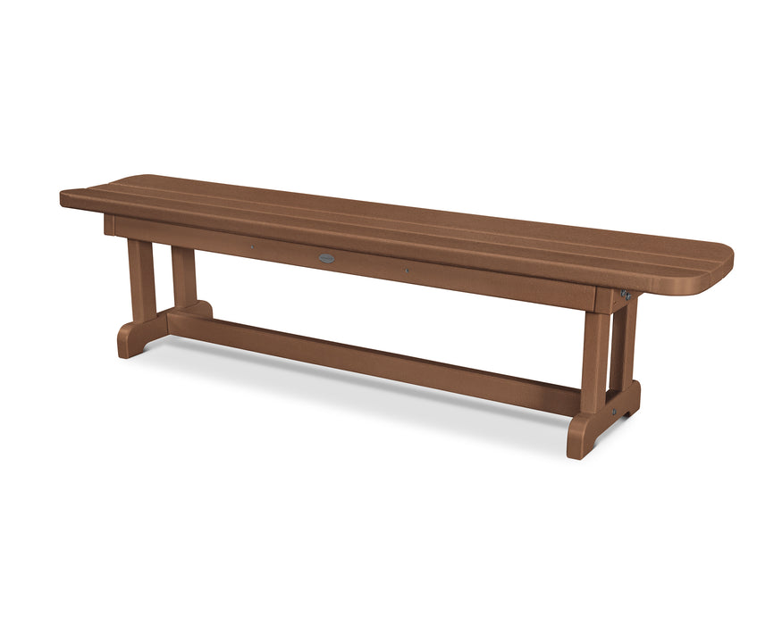 POLYWOOD Park 72" Harvester Backless Bench in Teak