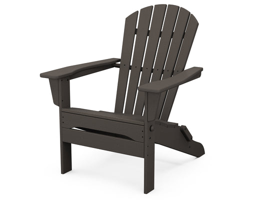 POLYWOOD South Beach Folding Adirondack Chair in Vintage Coffee image