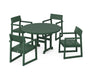 POLYWOOD EDGE 5-Piece Round Farmhouse Dining Set in Green image