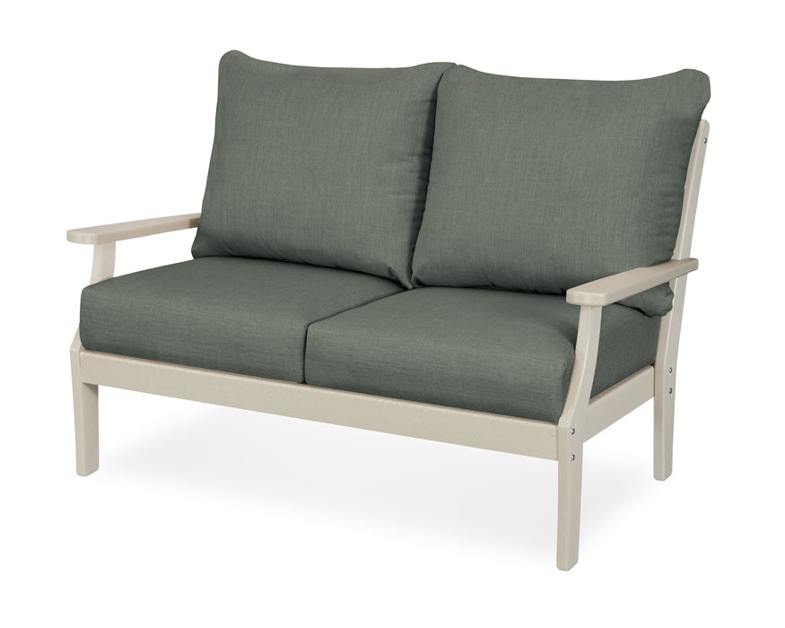 POLYWOOD Braxton Deep Seating Loveseat in Sand / Cast Sage image