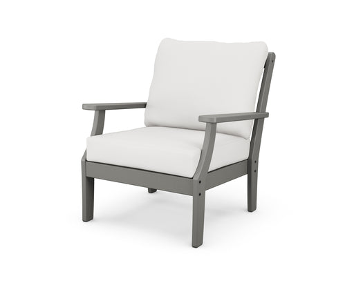 POLYWOOD Braxton Deep Seating Chair in Slate Grey / Natural Linen image