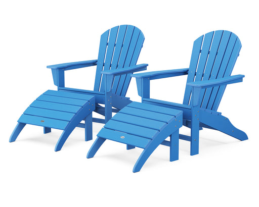 POLYWOOD South Beach 4-Piece Adirondack Set in Pacific Blue image