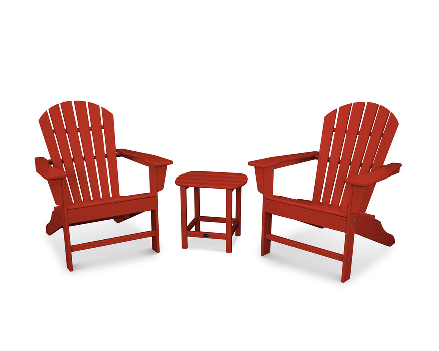 POLYWOOD South Beach Adirondack 3-Piece Set in Crimson Red