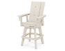 POLYWOOD Modern Curveback Adirondack Swivel Bar Chair in Sand image