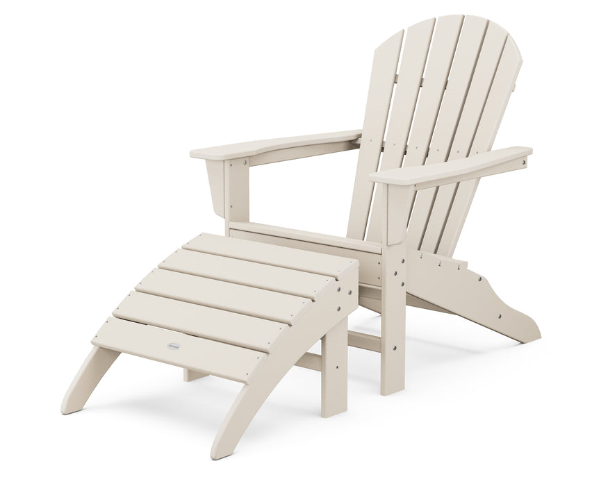 POLYWOOD South Beach Adirondack 2-Piece Set in Sand