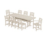 POLYWOOD La Casa Cafe 9-Piece Dining Set with Trestle Legs in Sand image