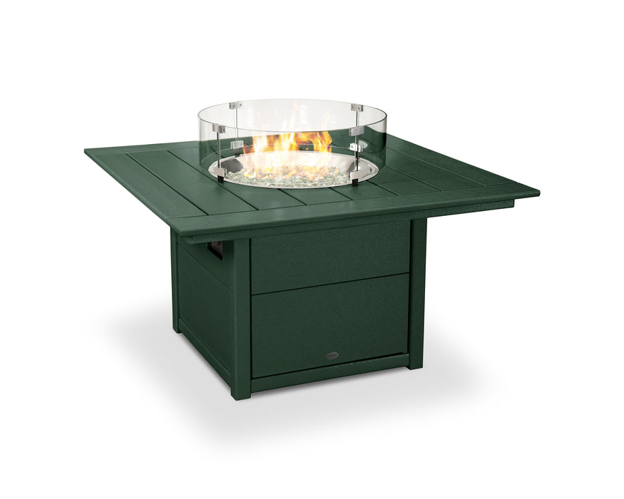 POLYWOOD Square 42" Fire Pit Table in Green image