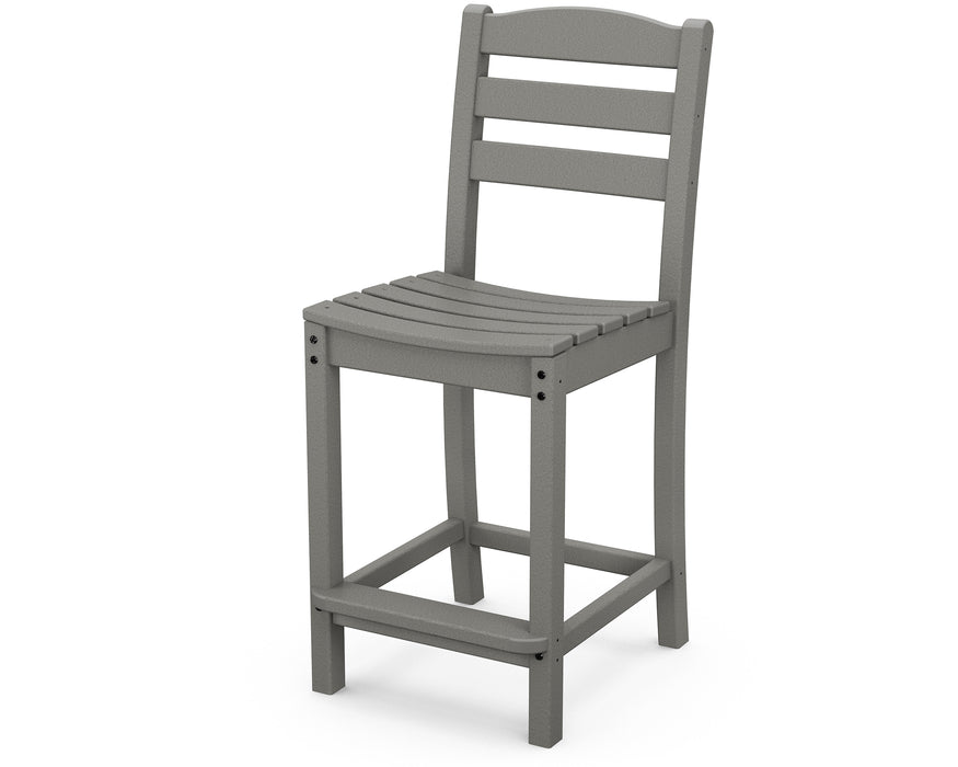 POLYWOOD La Casa Cafe Counter Side Chair in Slate Grey image