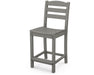 POLYWOOD La Casa Cafe Counter Side Chair in Slate Grey image