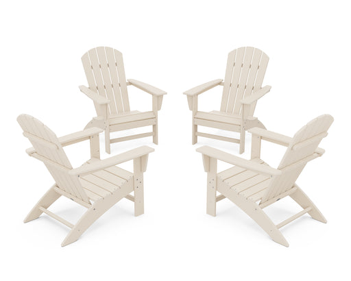 POLYWOOD Nautical 4-Piece Adirondack Conversation Set in Sand image