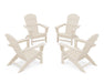 POLYWOOD Nautical 4-Piece Adirondack Conversation Set in Sand image
