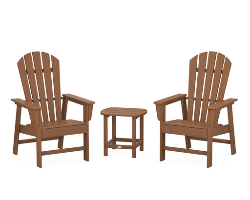 POLYWOOD South Beach Casual Chair 3-Piece Set with 18" South Beach Side Table in Teak image