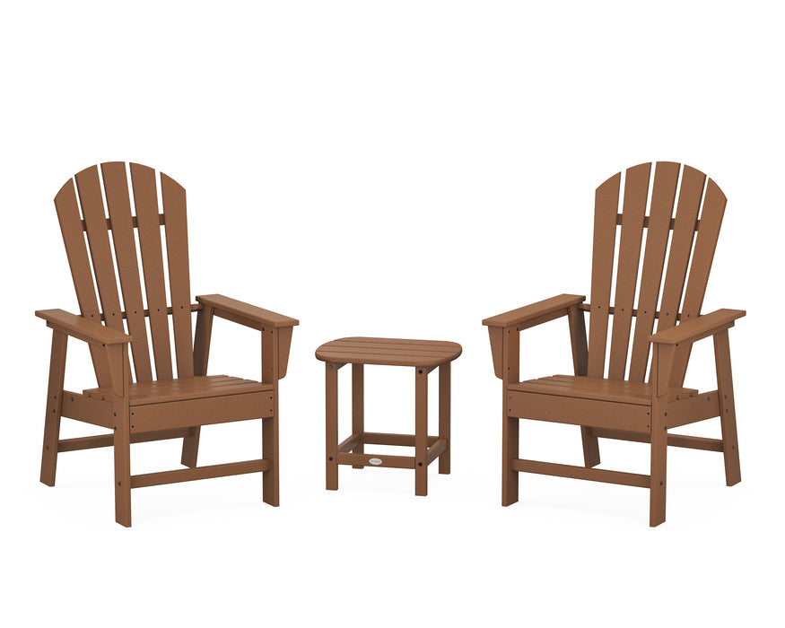 POLYWOOD South Beach Casual Chair 3-Piece Set with 18" South Beach Side Table in Teak image