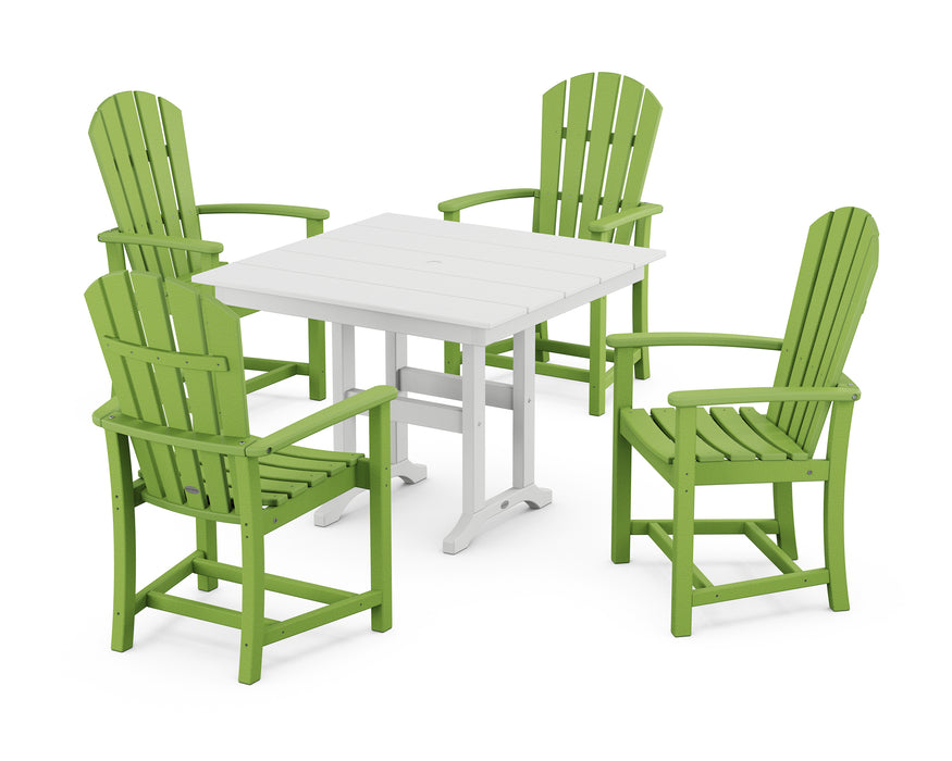 POLYWOOD Palm Coast 5-Piece Farmhouse Dining Set in Lime image