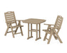 POLYWOOD Nautical Highback Chair 3-Piece Dining Set in Vintage Sahara image