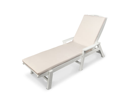 Ateeva Ateeva 74" x 22" Outdoor Chaise Lounge Cushion by POLYWOOD in Bird's Eye image