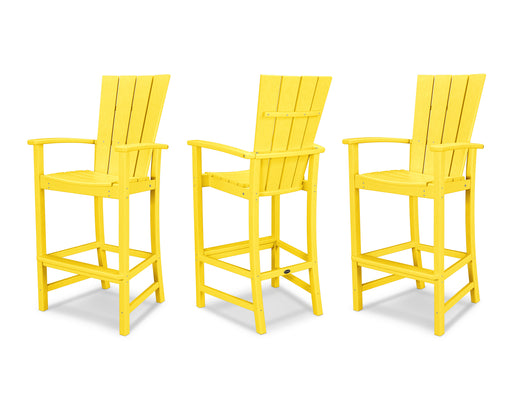 POLYWOOD Quattro 3-Piece Bar Set in Lemon image