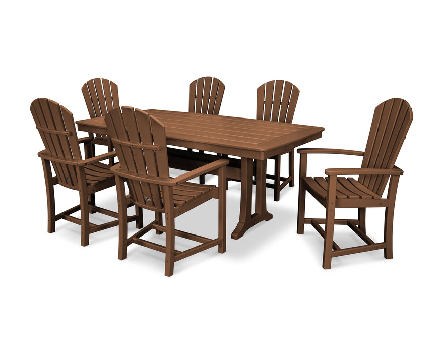 POLYWOOD 7 Piece  Palm Coast Dining Set in Teak