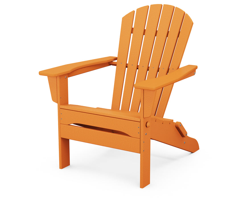 POLYWOOD South Beach Folding Adirondack Chair in Tangerine image