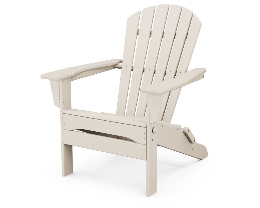 POLYWOOD South Beach Folding Adirondack Chair in Sand