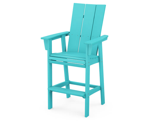 POLYWOOD Modern Curveback Adirondack Bar Chair in Aruba image