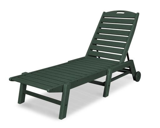 POLYWOOD Nautical Chaise with Wheels in Green image