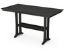 POLYWOOD Farmhouse Trestle 37" x 72" Bar Table in Black image