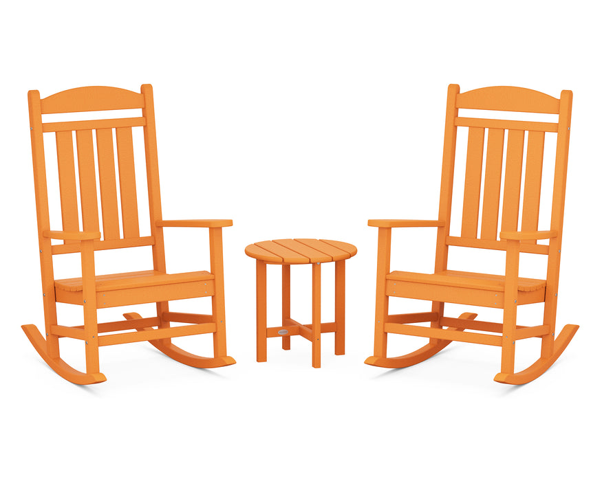 POLYWOOD Presidential 3-Piece Rocker Set in Tangerine image