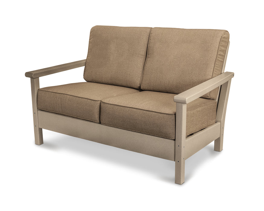 POLYWOOD Harbour Deep Seating Loveseat in Sand / Sesame image
