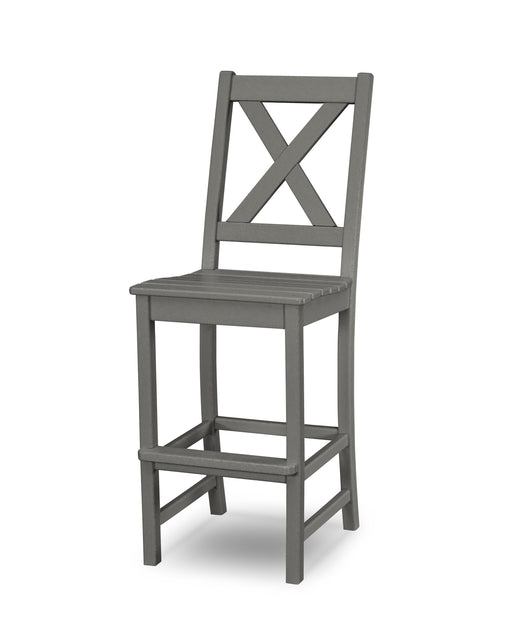 POLYWOOD Braxton Bar Side Chair in Slate Grey image