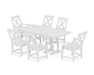 POLYWOOD Braxton 7-Piece Farmhouse Dining Set in White image