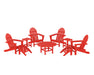 POLYWOOD Classic Adirondack Chair 9-Piece Conversation Set in Sunset Red image