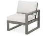 POLYWOOD EDGE Modular Right Arm Chair in Slate Grey / Natural Linen image