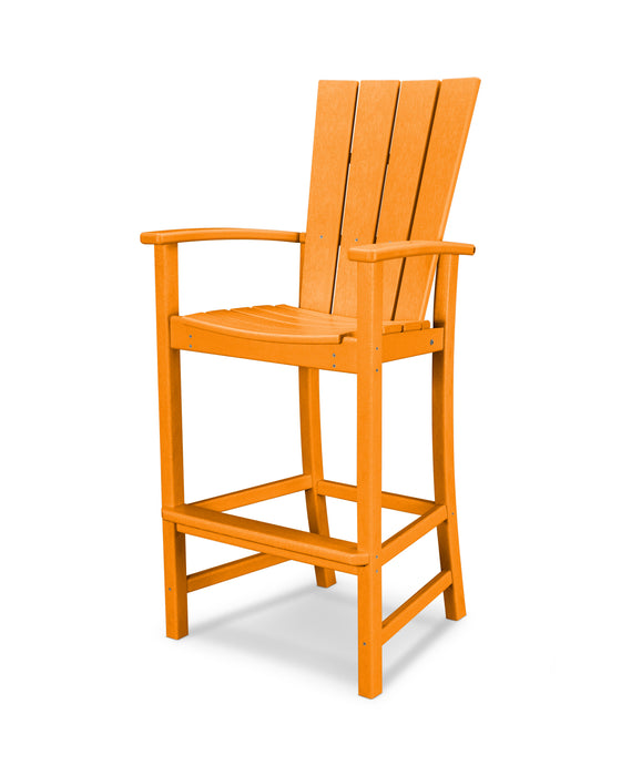 POLYWOOD Quattro Adirondack Bar Chair in Tangerine