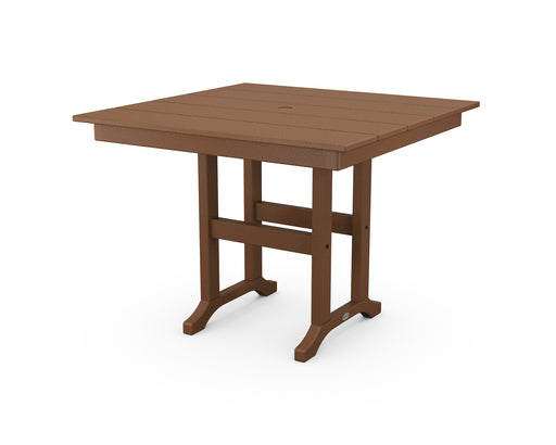 POLYWOOD Farmhouse 37" Dining Table in Teak image