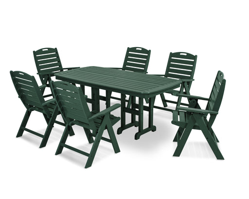 POLYWOOD Nautical 7-Piece Dining Set in Green image