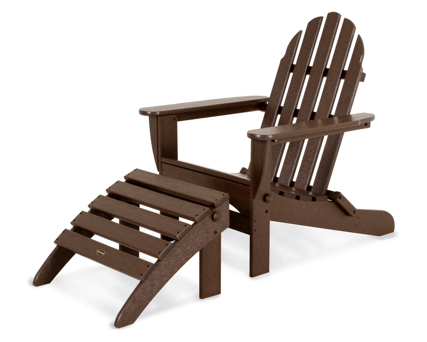 POLYWOOD Classic Adirondack 2-Piece Set in Mahogany