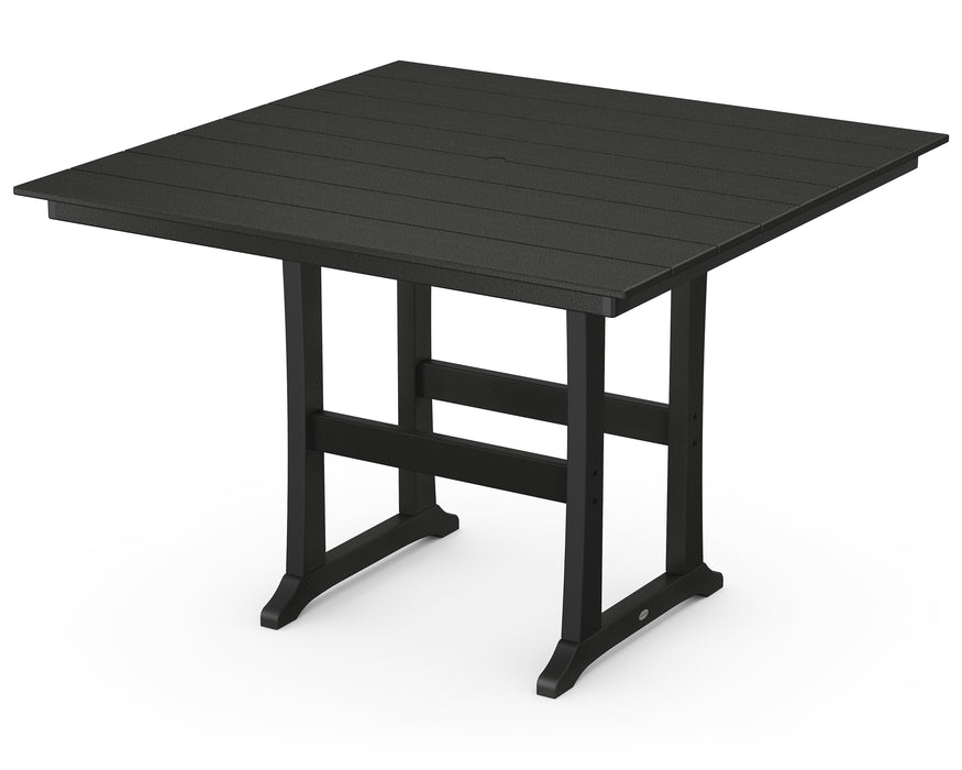 POLYWOOD Farmhouse Trestle 59" Bar Table in Black image