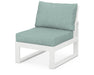 POLYWOOD Modular Armless Chair in White / Glacier Spa image