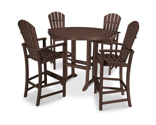 POLYWOOD 5 Piece Palm Coast Bar Set in Mahogany image