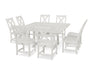 POLYWOOD Braxton 9-Piece Nautical Trestle Dining Set in White image