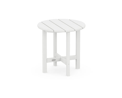 POLYWOOD Round 18" Side Table in White image