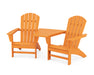 POLYWOOD Nautical 3-Piece Adirondack Set with Angled Connecting Table in Tangerine image